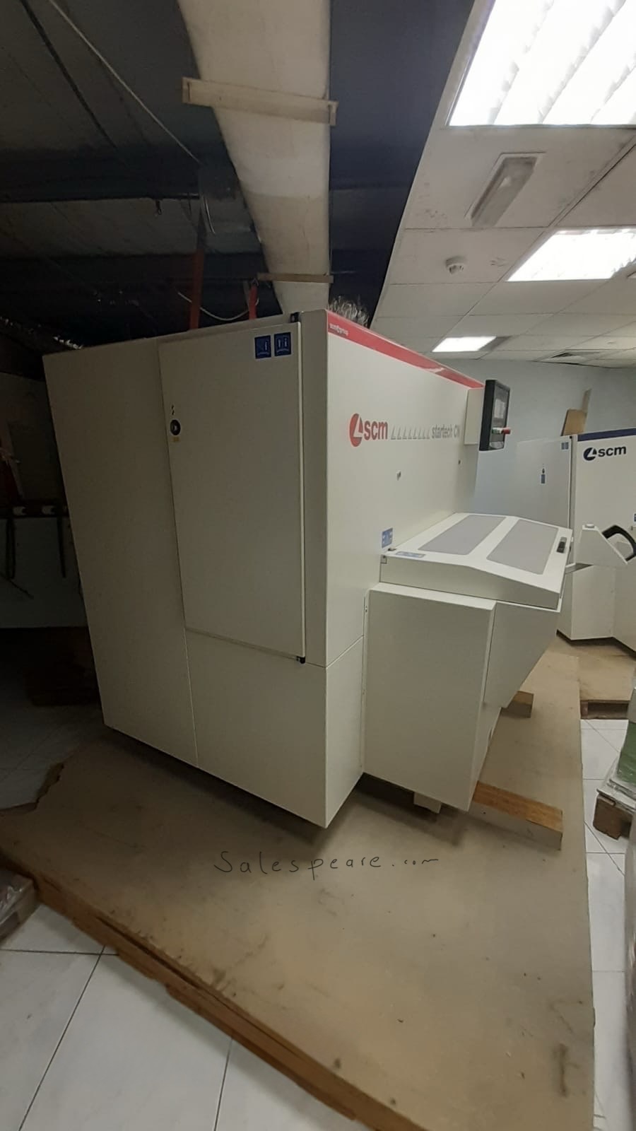 Used SCM sliding table saw in Sharjah warehouse