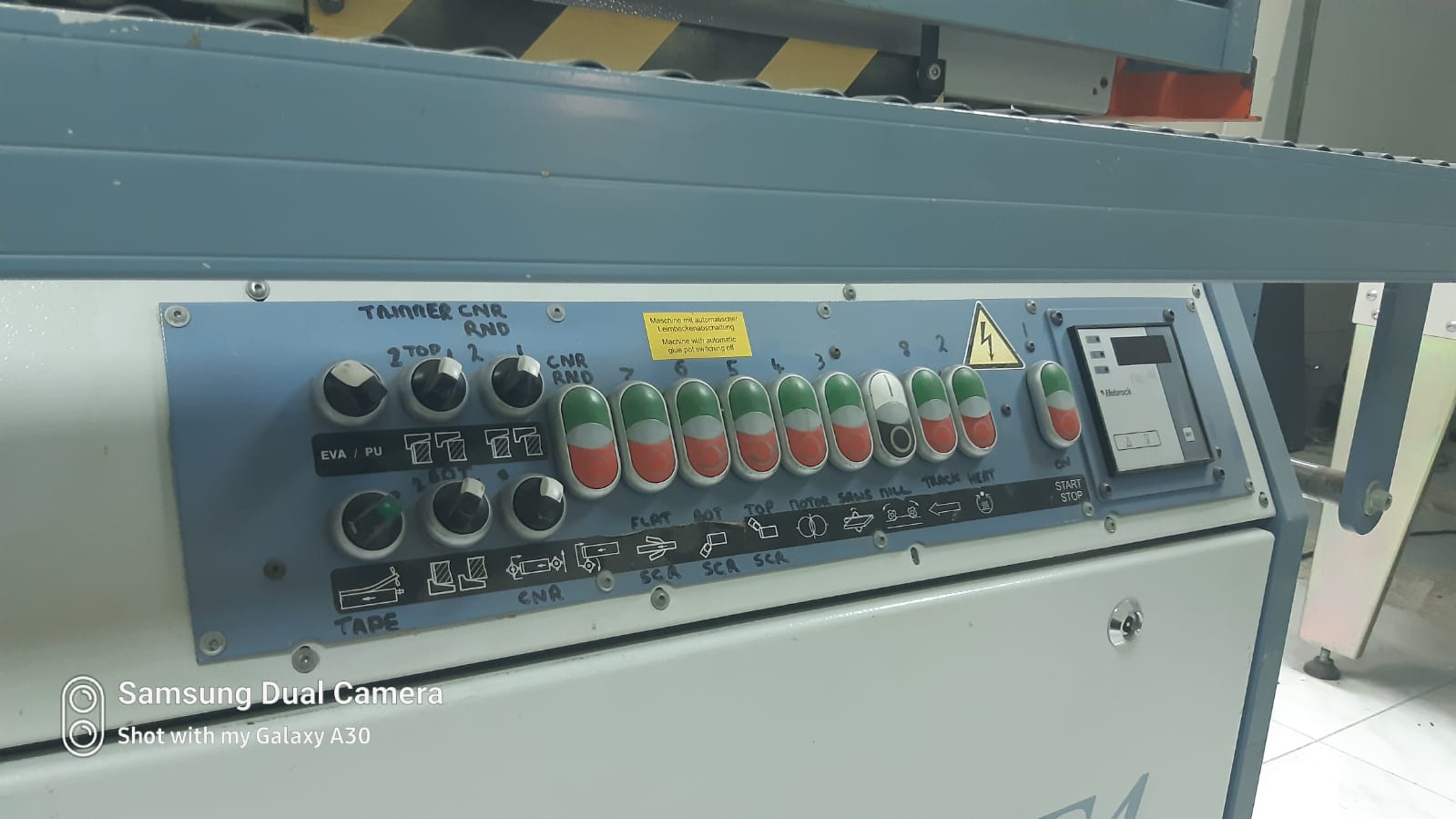 Hebrock F4 edge banding machine front view