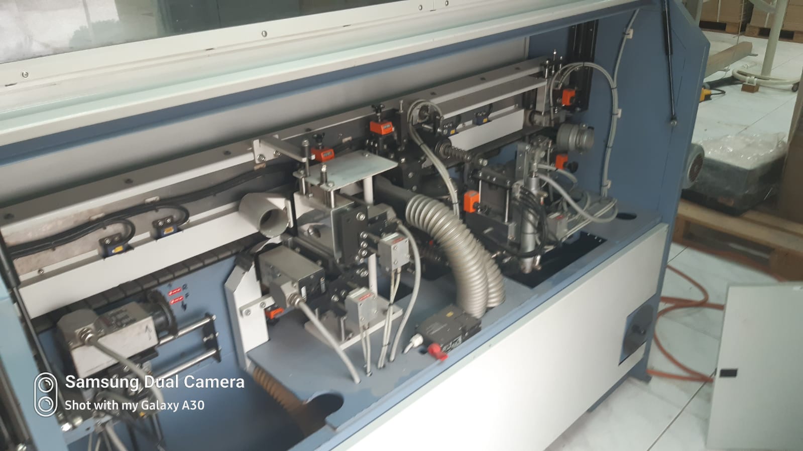 Used Hebrock edge banding machine in Sharjah warehouse