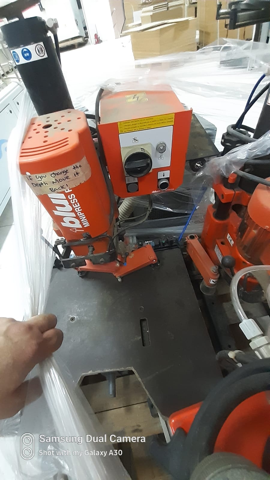 Used woodworking machine detail